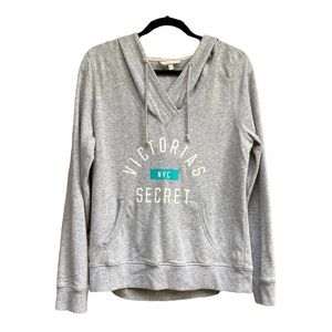 VICTORIA'S SECRET Gray Pull Over NYC Hoodie Size Medium